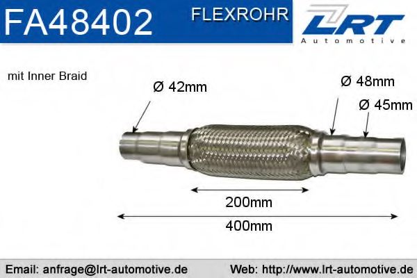 LRT FA48402 Flex Hose, exhaust system